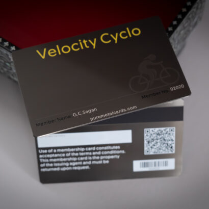 Pure Metal Cards gunmetal gray metal member card - velocity cyclo