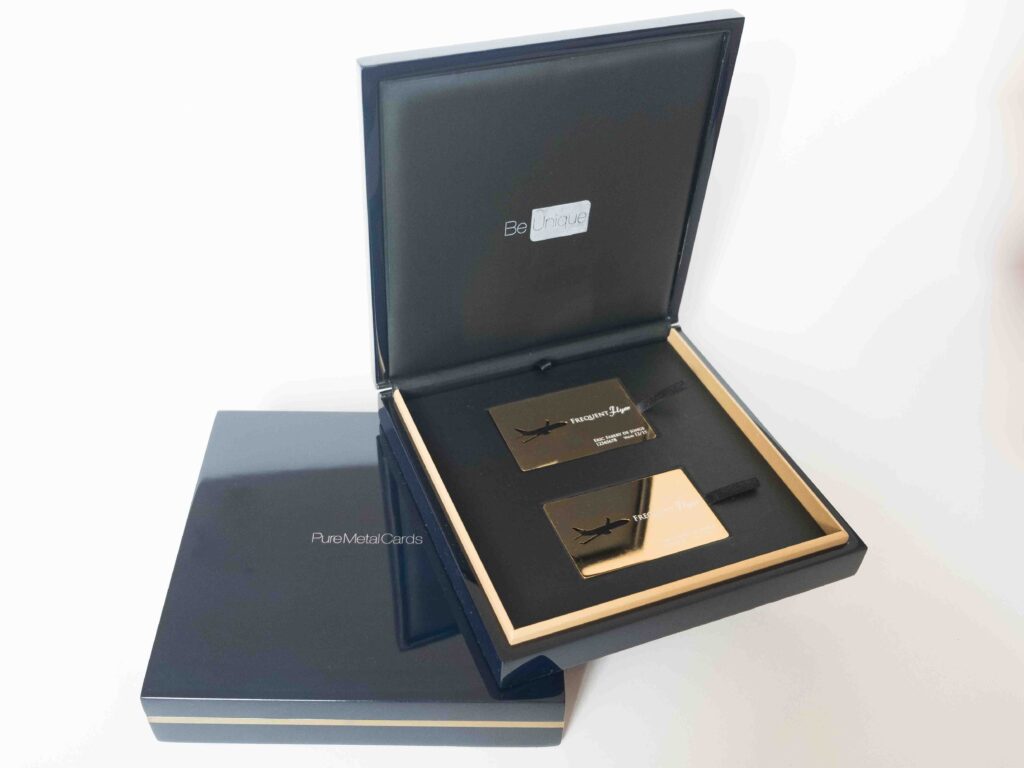Pure Metal Cards luxury wood presentation case