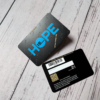 Pure Metal Cards - matt black brass - hope is