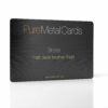 Pure Metal Cards - matt black brushed brass - metal business card