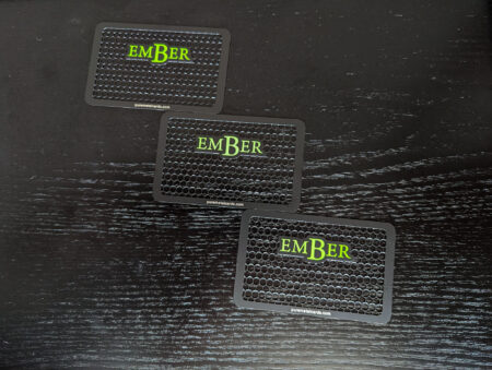 Pure Metal Cards - matt black metal grinder card - ember