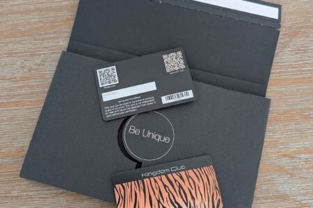Pure Metal Cards - matt black stainless steel card - kingdom club