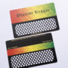 Pure Metal Cards - stainless steel - matt black metal grinder card - positive reggae