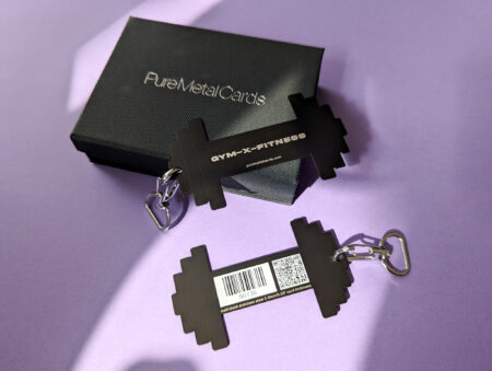Pure Metal Cards - matt black stainless steel metal member tag - Gym X Fitness