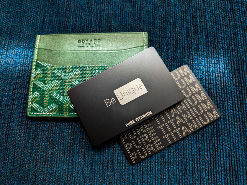 Pure Metal Cards - matt black titanium business card - be unique