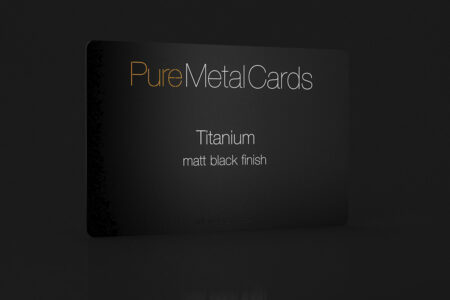 Pure Metal Cards matt black titanium card