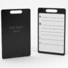 Pure Metal Cards - matt black titanium - metal luggage tag