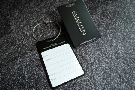 Pure Metal Cards - matt black titanium metal luggage tag - 69