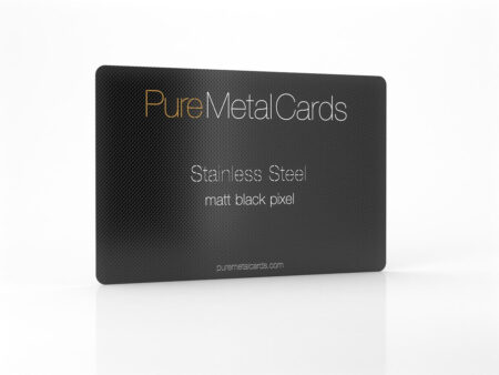 Pure Metal Cards metal business card - matt black pixel stainless steel Pure Metal Cards metal business card - matt black pixel stainless steel