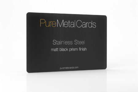 Pure Metal Cards metal business card - matt black prism stainless steel