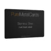 Pure Metal Cards metal business card - matt black velvet stainless steel