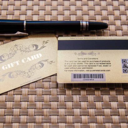Pure Metal Cards metal gift card - frosted brass card