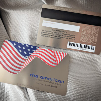 Pure Metal Cards metal member card with qr code the american