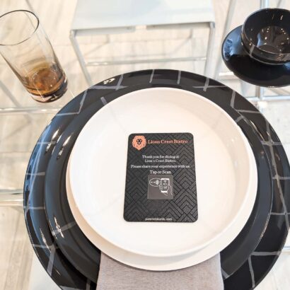 Pure Metal Cards - metal smart menu NFC restaurant card