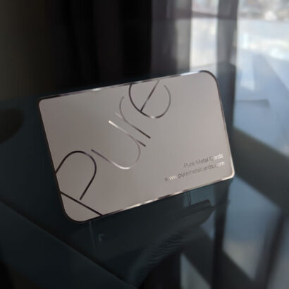 Pure Metal Cards mirror metal business card