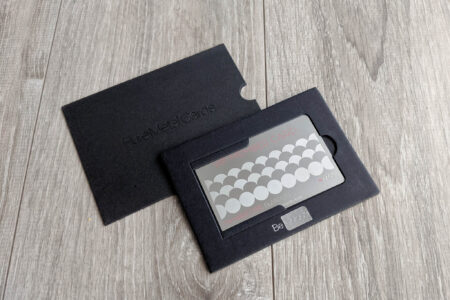 Pure Metal Cards stainless steel member card and cardholder and sleeve packaging