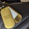 Pure Metal Cards - standard brass gold metal luggage tags