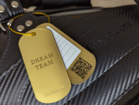 Pure Metal Cards - standard brass gold metal luggage tags
