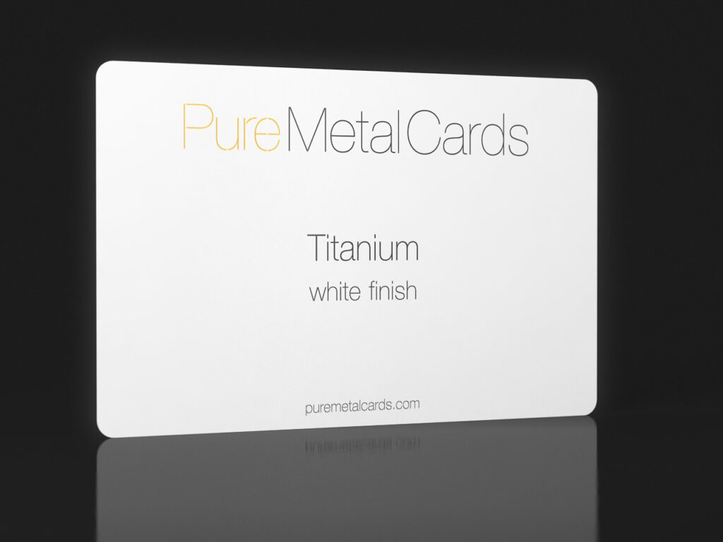 Pure Metal Cards white titanium card