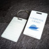Pure Metal Cards - white titanium metal luggage tag - continental cruises Pure Metal Cards - white titanium metal luggage tag - continental cruises