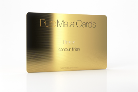 Pure Metal Cards brass contour business card