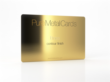 Pure Metal Cards brass contour business card Pure Metal Cards brass contour business card