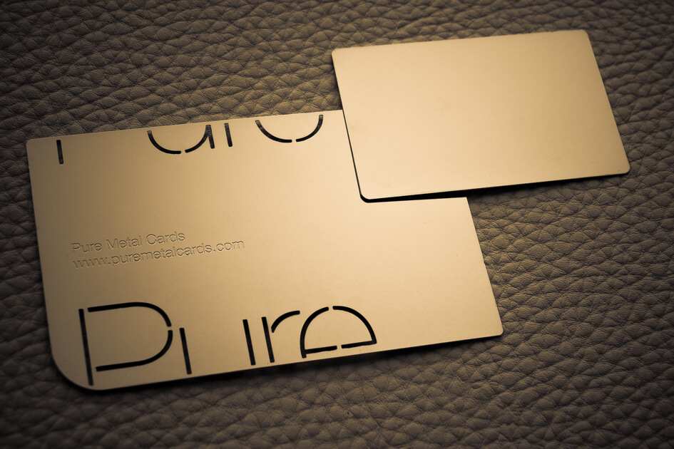 Pure Metal Cards mini metal business card