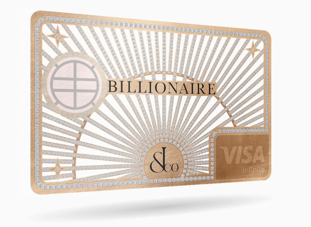 diamond encrusted metal credit card